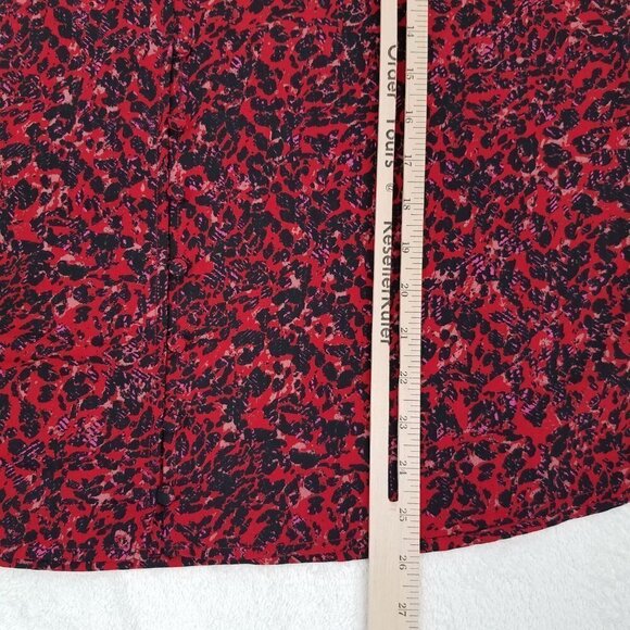 NEW Sanctuary Plus 1X Abstract Long sleeve Blouse Top Black/Red $89 - Picture 9 of 9